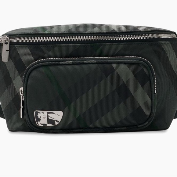 Authentic Burberry Grid Check Belt Bag - Picture 1 of 6